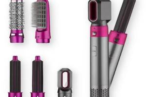 Функциональный мультистайлер фен-щетка 5в1 Hot Air Styler UKC MA-9 Серебристый (MA-9_348)