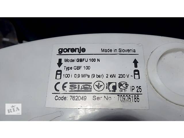 ФИРМЕННЫЙ бойлер GORENJE б/у на 100 л. - Фото 2