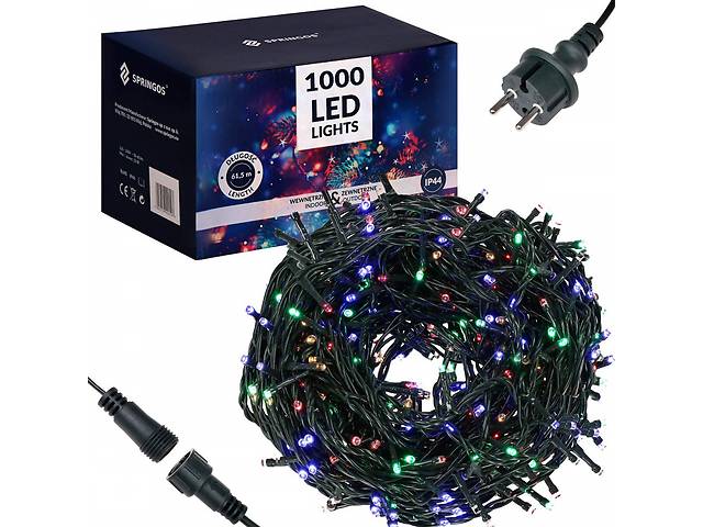 Гірлянда вулична (зовнішня) Springos 60 м 1000 LED CL1005 Mix