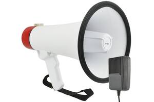 Громкоговоритель с микрофоном Megaphone ER-55U 25 W Белый, рупор для усиления голоса | гучномовець (ST)