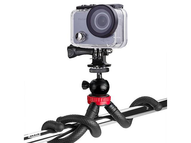 Гибкий штатив AIRON AC74-2 (L) для экшн-камер GoPro, AIRON, SONY, ACME, Xiaomi, SJCam, EKEN, ThiEYE Черный (694779155...