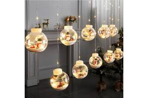 Гирлянда Xmas WW-1 Copper Curtain Ball Lamp Теплый белый