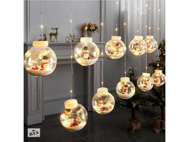 Гирлянда Xmas WW-1 Copper Curtain Ball Lamp Теплый белый