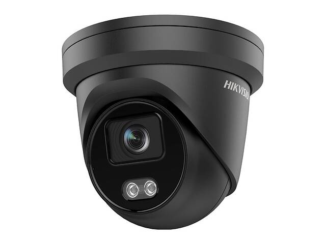 IP-видеокамера 4 Мп Hikvision DS-2CD2347G2-LU(C) (2.8 мм) Black ColorVu со встроенным микрофоном