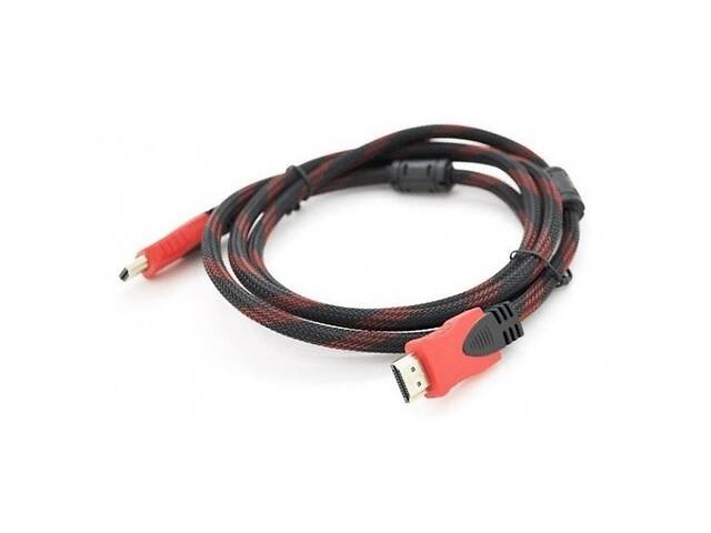 Кабель Merlion HDMI-HDMI, 1.5м Black/Red (YT-HDMI(M)/(M)NY/RD-1.5m/00951) (Код товара:22511)