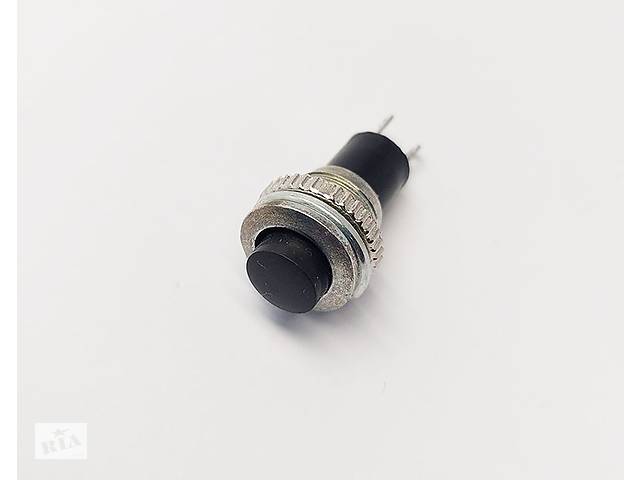 Кнопка DS-316 ЧЕРНАЯ без фиксации, OFF-(ON), 0.5A/250VAC, 2pin