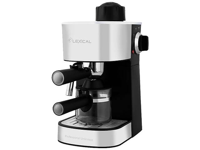 Кофеварка (кофемашина) рожковая капучинатор эспрессо полуавтоматическая 240 мл Lexical LEM-0601 черная 800W (LEM-0601...