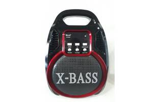 Колонка комбик Golon RX-820 BT Bluetooth mp3 радиомикрофон пульт цветомузыка Черный с красным (258674)
