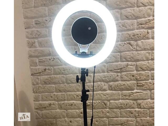 Кільцева LED лампа AL360 36см зі штативом та пультом для селфі, Кільцева світлодіодна лампа для зйомки Int