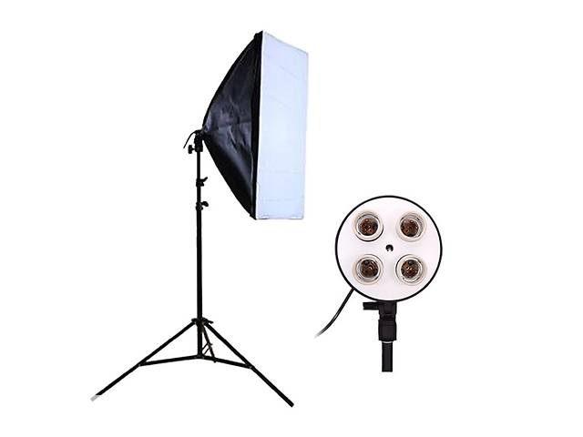 Комплект Видео софтбокс 50х70 + студийная стойка 2.0 м постоянный свет - Фото 1