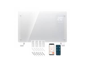 Конвекторный обогреватель 2в1 Volt Polska TermoGlass Pro 2000W Wi-Fi SMART White