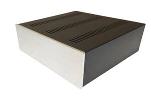 Корпус металлический MiBox с алюминиевой панелью MB-21(Silver) (Ш320 Г310 В100) черный