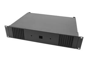 Корпус MiBox для усилителя мощности звука, модель MB-2300v2 (Ш483(432) Г325(300) В88) черный