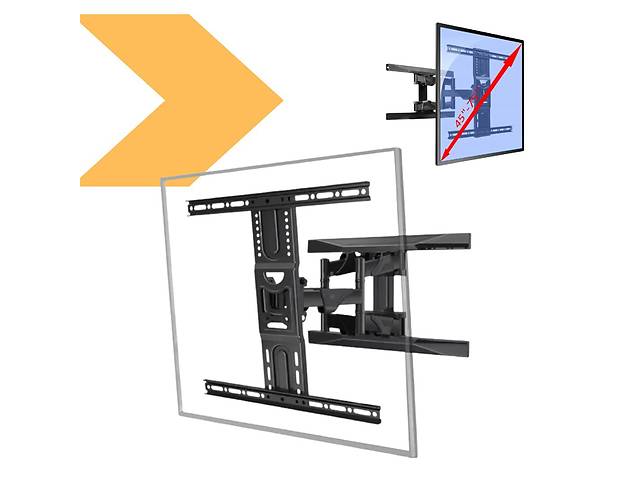 Кронштейн для телевизора V-Star P6, 45-75 дюймов, поворотный, черный (42591-V-Star P6_931)