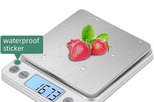 KUBEI 5 кг Модернізовані цифрові ваги для харчових продуктів більшого розміру, кухонні ваги