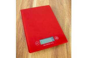 Кухонные весы до 5 кг Domotec MS-912, красные, электронные цифровые весы для продуктов | ваги електронні (ST)