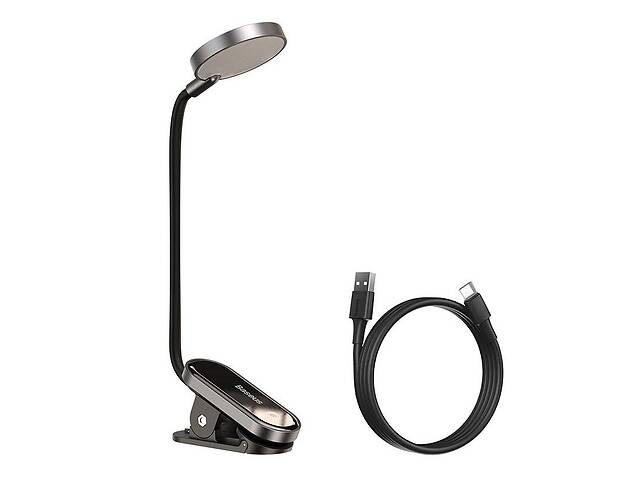 Лампа настольная аккумуляторная Baseus Comfort Reading Mini Clip Lamp DGRAD-0G Grey