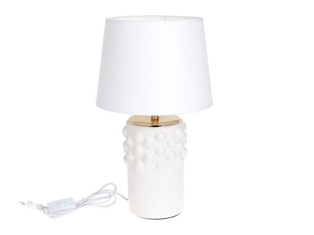 Лампа настольная BonaDi 232-729 42 см 60 Вт Белый (SK000329)