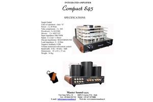 Ламповий підсилювач Mastersound compact 845