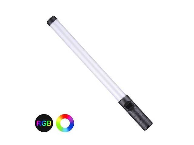 LED лампа для селфі, з вбудованим дисплеєм, вбудованим акумулятором RGB Light stick (LS_1228)