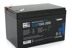 Литий-железо-фосфатный аккумулятор Merlion LiFePO4 12.8V 10AH (4S3P/BMS-10A), (151x99x99), 1,15kg for UPS, до 5000 ци...