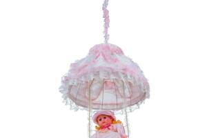 Люстра детская с куклой Brille 60W E27 Розовый