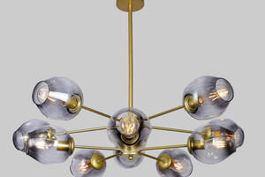 Люстра на 10 ламп Lightled Molecule 52-6035-10 GD+BK