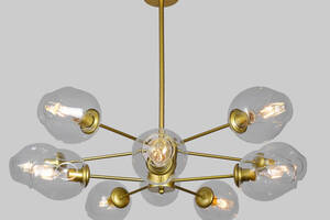 Люстра на 10 ламп Lightled Molecule 52-6035-10 GD+CL