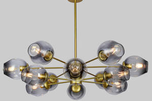 Люстра на 12 ламп Lightled Molecule 52-6035-12 GD+BK