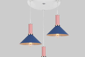 Люстра с сине-розовыми плафонами Lightled 52-9515-3 INDIGO-ROSE