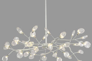 Люстра из стеклянных лепестков на 45 ламп Petals Lightled 918-LP447-45 WH+CL