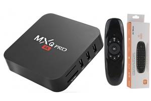 Медиаплеер MxQ MXQ PRO 4K 1Gb 8Gb Amlogic S905W Смарт ТВ Приставка Android 7 + C120 Аэро пульт с клавиатурой на аккум...