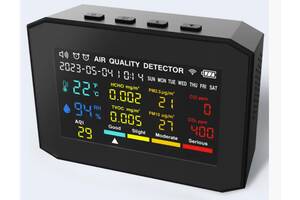 Многофункциональный VT-DA01 детектор качества воздуха CO2,CO,AQI ,формальдегидов,TVOC,HCHO,пыли PM10, PM2,5 с