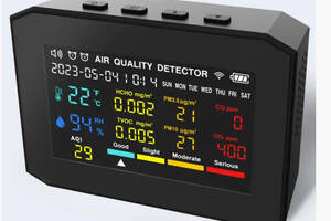 Многофункциональный VT-DA01 детектор качества воздуха CO2,CO,AQI ,формальдегидов,TVOC,HCHO,пыли PM10, PM2,5 с