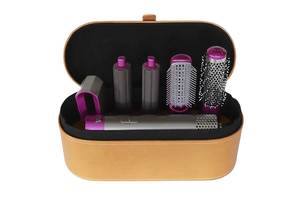 Мультистайлер для волос RIAS Hot Air Styler 5в1в кейсе 1000W Grey/Pink (3_02740)