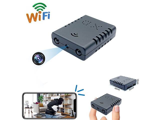 Мини камера wifi Nectronix XD WIFI, запись видео HD 1280х720, SD до 128 Гб, приложение V380PRO