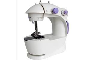 Мини швейная машинка Sewing Machine FHSM - 201 4 в 1 с подсветкой и адаптером