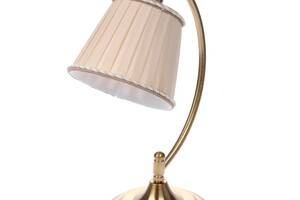 Настольная лампа барокко с абажуром Brille 40W BKL-571 Латунь