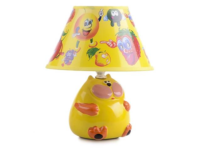 Настольная лампа для детской 'Кот' Brille 40W TP-018 Желтый
