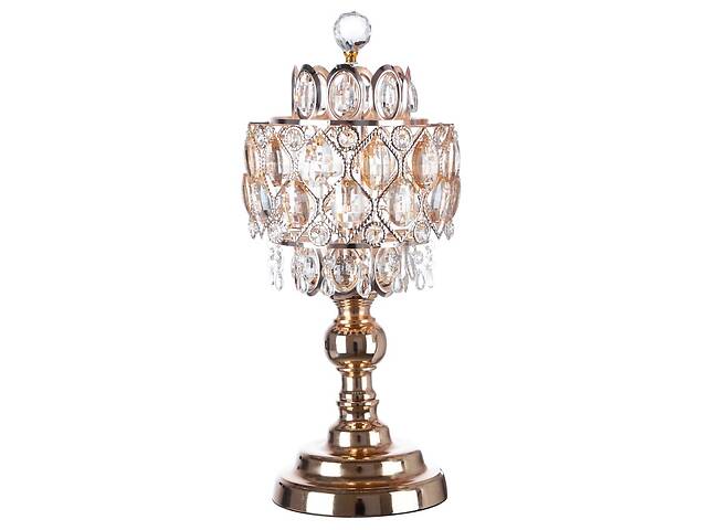 Настольная лампа классическая хрустальная в современном стиле Brille 40W BCL-490 Золотистый