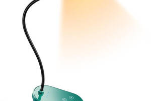 Настольная лампа на аккумуляторе Glocusent Mini clip-on Book light Green