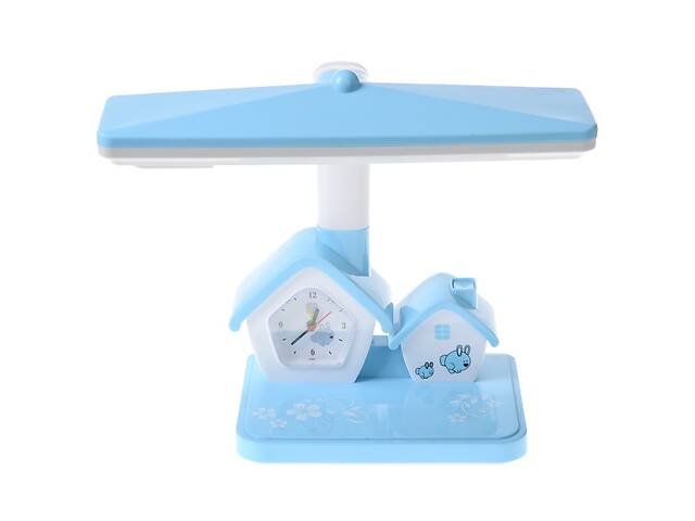 Настольная лампа с часами для детской Brille 11W TP-008 Голубой