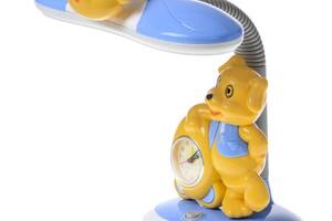 Настольная лампа с часами для детской Brille 11W TP-012 Синий