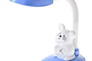 Настольная лампа с часами для детской Brille 13W TP-009 Синий