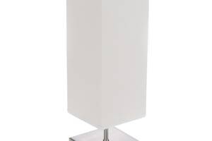 Настольная лампа в современном стиле с абажуром Brille 60W TL-182 Никель