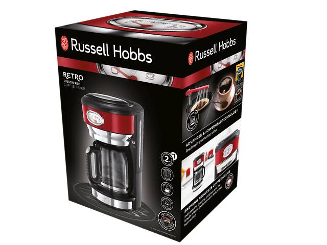 Новая кофеварка Russell Hobbs Retro Ribbon Red