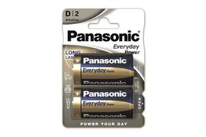 Panasonic Батарейка EVERYDAY POWER щелочная D(LR20) блистер, 2 шт.