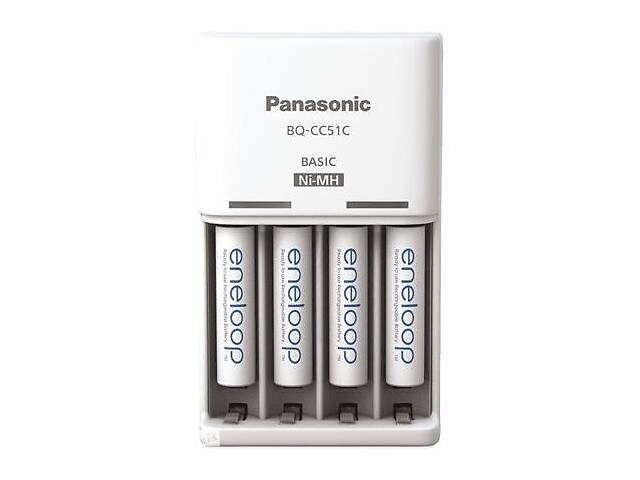 Panasonic Зарядний пристрій Basic Charger New + Eneloop 4AAA 800 mAh NI-MH