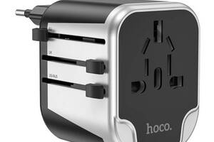 Переходник для розеток HOCO AC5 2USB Black