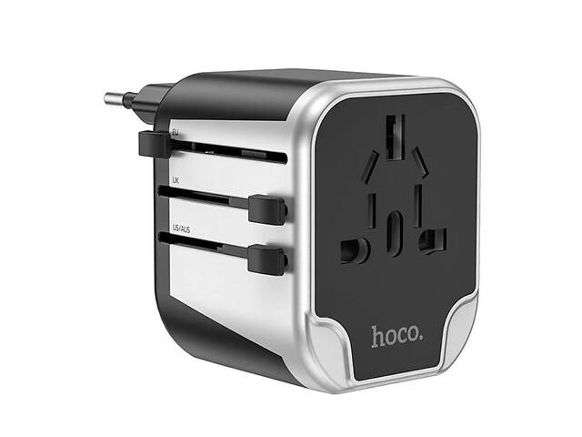 Переходник для розеток HOCO AC5 2USB Black